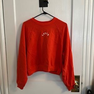 Levi’s Orange Long Sleeve Cropped Sweater